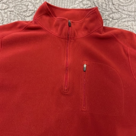 L.L.Bean Mens Maroon Fleece 1/4 Zip Pull Over Size XL - Picture 6 of 11